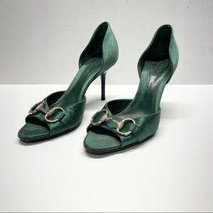 gucci green heels
